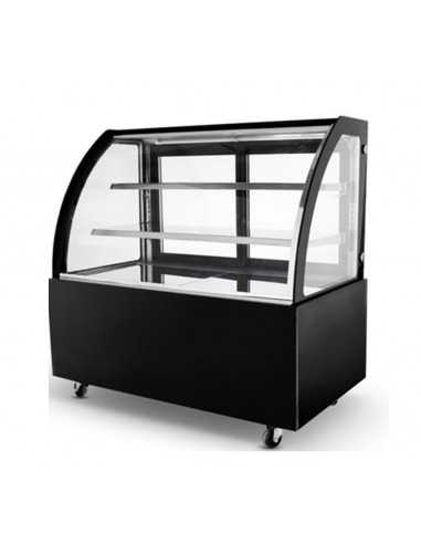 Pastry display case - Capacity Lt. 461 - Curved glass - cm 180 x 66 x 120h