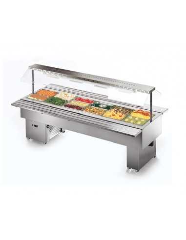 Isola buffet - Bagnomaria - cm 218 x 75 x 150h