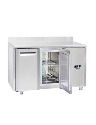 Tavolo refrigerato - Tropicalizzato - No gruppo - N. 2 porte - Alzatina - cm 138 x 70 x 95h