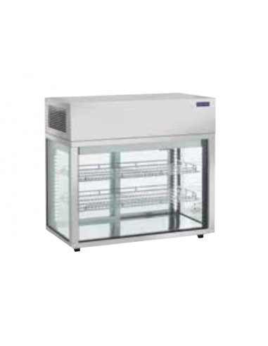 Espositore refrigerato per self-service - Vetro dritto - Temp. +0/+12°C - cm 80.5 x 43.8 x 77 h
