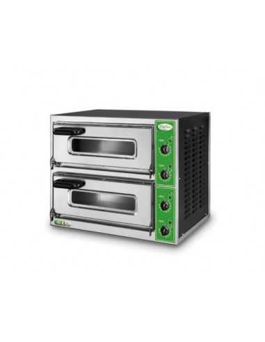 Horno de pizza eléctrico para pizza 1+1 - cm 55,5 x 46 x 53,5 h