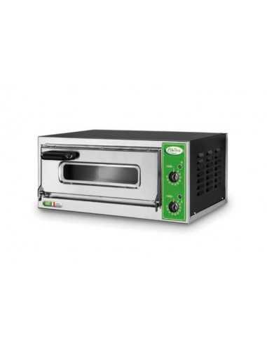 Horno de pizza eléctrico para 1 pizza - cm 71,5 x 57 x 31 h