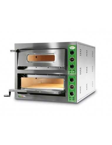 Horno de pizza eléctrico para 6+6 pizzas - cm 101 x 121 x 75 h