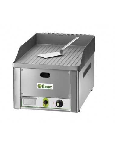 Gas fry top with ribbed top - Cooking surface cm 32.5 x 48