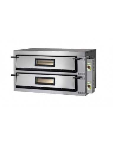 Horno de pizza eléctrico para 6+6 pizzas - cm 152 x 85 x 75h