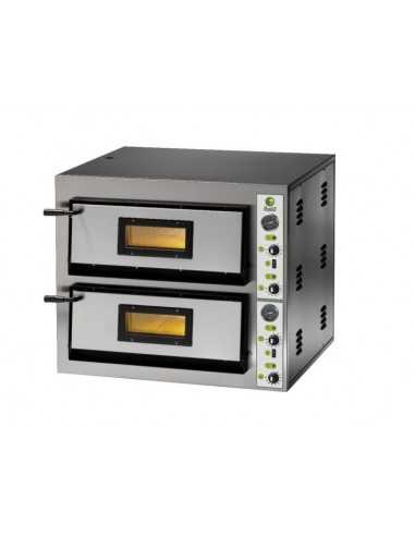 Horno de pizza eléctrico para 6+6 pizzas - cm 115 x 73,5 x 75 h