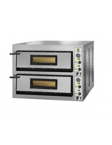 Horno de pizza eléctrico para 6+6 pizzas - cm 137 x 85 x 75 h