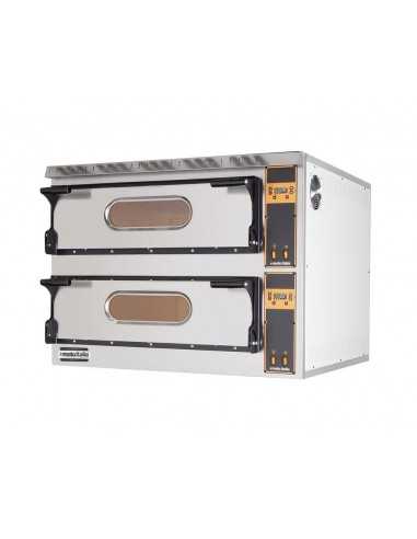 Electric oven - Pizze n° 6 + 6 Ø 36 cm - cm 132 X 98 X 75 h