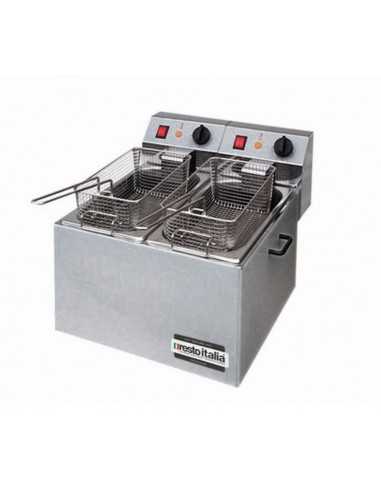 Electric fryer - Capacity lt 7+7 - cm 38 x 43 x 29 h