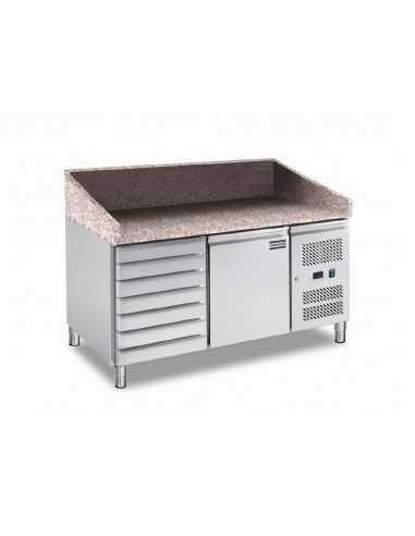 Pizza counter 1 door and drawer - cm 151 x 80 x 100 h