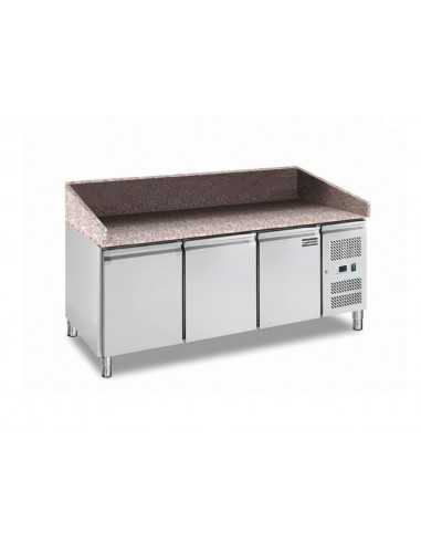 Pizza counter 3 door - cm 202.5 x 80 x 100 h