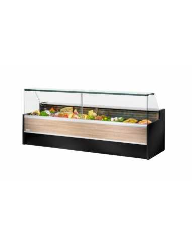 Food counter with straight glass - Static with cell - cm 150 x 98 x 127 h