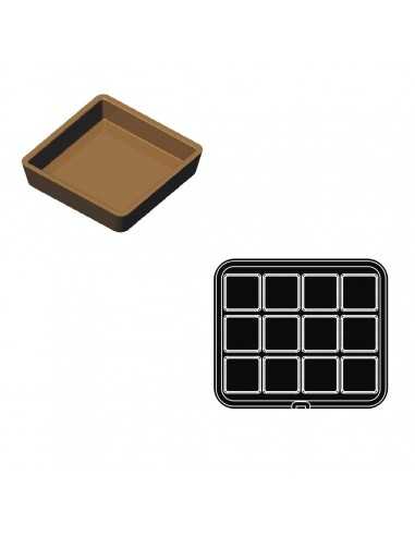 Square Improper 80 x 80 h20mm°12 - Sellable only with Cookmatic model