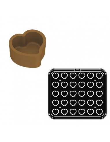 Impronte cuore 40 x 38 x 17 h mm  n°30 -   Vendibile solo con modello Cookmatic