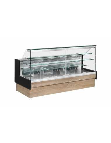 Banco alimentare - Vetro dritto - Statico - cm 140 x 98 x 124 h