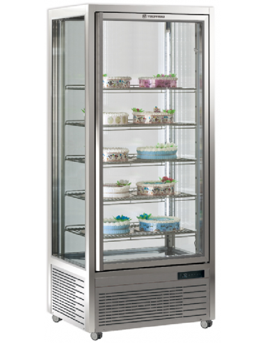 Pastry and ice cream shop - Temperature +/+10°C - Capacity lt 550 - 5 shelves - cm 80 x 68 x 187.5h