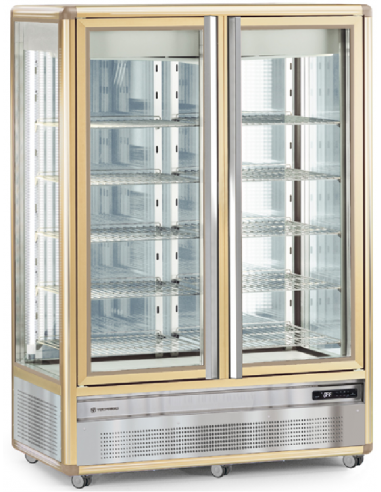 Vetrina pasticceria e gelateria - Combinata - Capacità lt 1000 - 10 ripiani - cm 135 x 76 x 178h