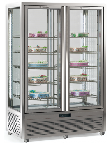 Pastry and ice cream shop - Temperature +/+10°C - Capacity Lt. 800 - Ventilated - 5+5 shelves - cm 135.5 x 68 x 187.5h