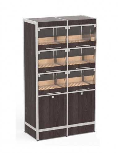 Espositore cassetti - 6 scomparti - cm 98 x 50 x 170 h