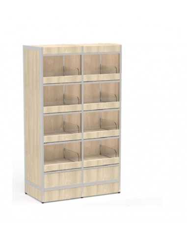 Bread exhibitor - 8 compartments - cm 98 x 50 x 170h