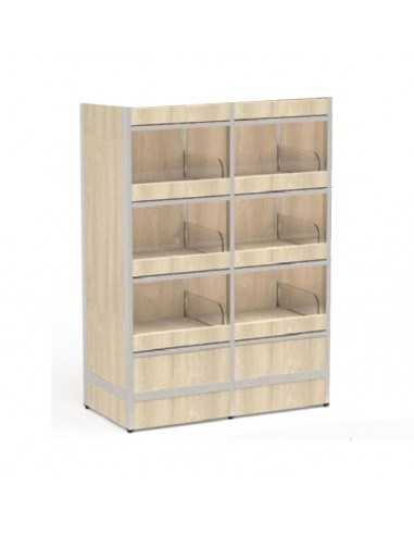 Bread exhibitor - 6 compartments - cm 98 x 50 x 170 h