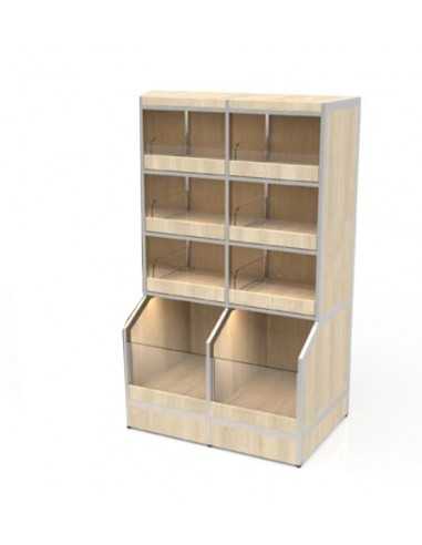 Bread exhibitor - 8 compartments - cm 98 x 70 x 170 h