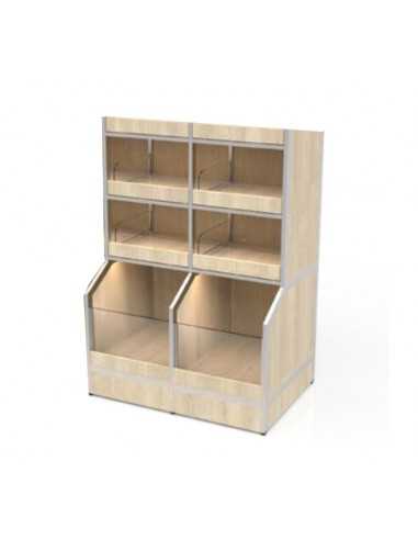 Bread exhibitor - 6 compartments - cm 98 x 70 x 140 h