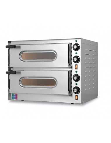 Forno pizza elettrico - N. 1+1 pizze - cm 55 x 43 x 43.5 h