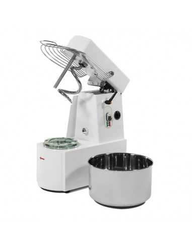 Impastatrice spirale - Capacità lt48/Kg43 - Ruote - Timer - Cm 48 x 81 x 83h