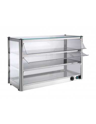 Hot showcase 3 shelf and glass doors - cm 87 x 37 x 54 h