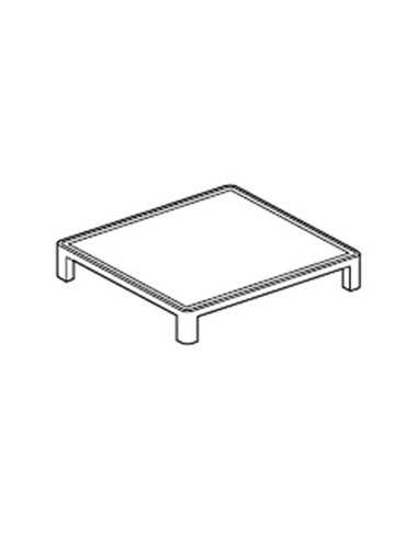 Smooth plate with 2 rings for cast iron grid - Plate size cm. 35x57 - Weight kg 18