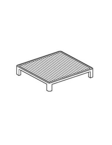 Striped plate with 2 rings for cast iron grid - Dimensions plate plate 35 x 57 - Weight kg 18