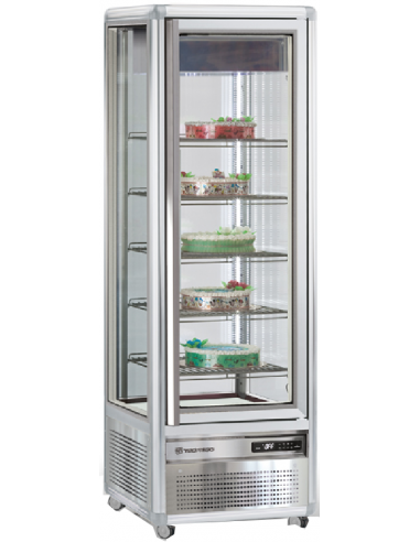 Pastry and ice cream shop - Temperature +/-20°C - Capacity lt 400 - 5 shelves - cm 59.5 x 64.5 x 178h