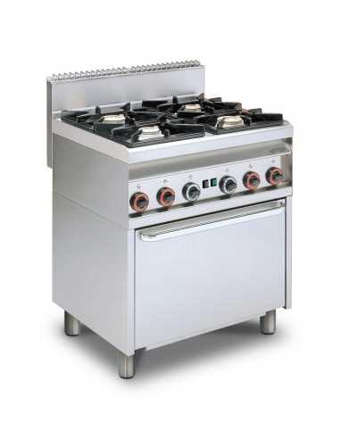 Cocina de gas - N°4 fuegos - horno a gas con parrilla -  Dimensiones cm 80 x 65 x 87 h