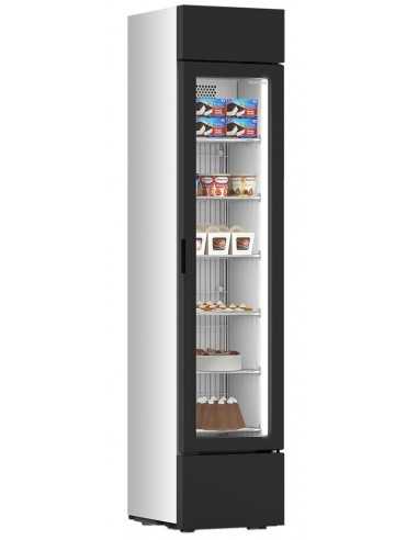 Freezer cabinet with glass door - Capacity 197 liters - Cm 43.5 x 50.9 x 200.5 h