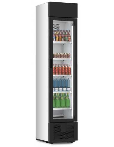 Vetrina refrigerata con porta vetro - Capacità litri 197 -  Cm 43.5 x 50.9 x 200.5 h