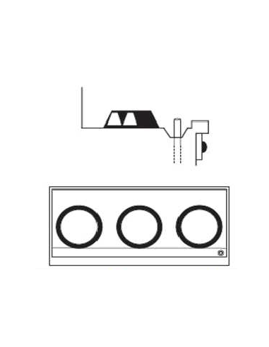 -Central channel with drain, without plan washing system (without water jets)