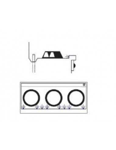 -Rear channel with drain, with floor washing system (with water jets)