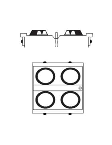 Maggiorazione per piano ribassato con canale centrale per recupero acqua con drainage