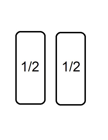 Combination: Cestelli n. 2 x 1/2  - cm 14 x 32 x 20 h