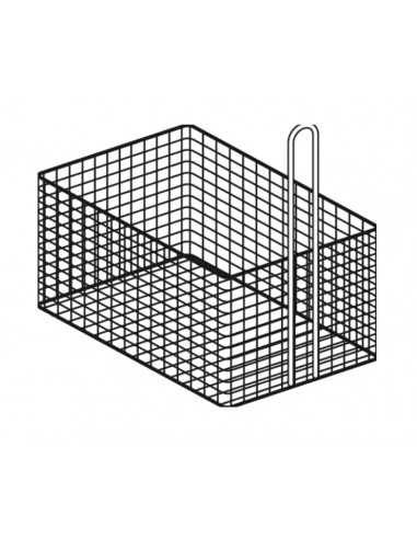 Stainless steel basket- GN 1/4  - Dimensions cm 10 x 14 x 13.5 h