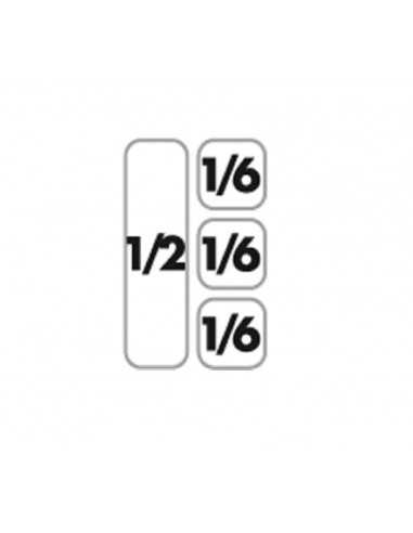 Combinación para el golpe : n° 1 cesta GN 1/2 + N°3 GN 1/6