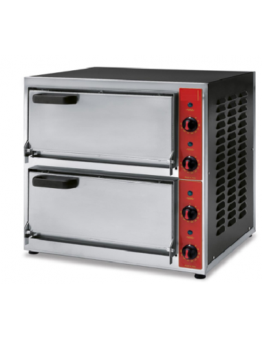 Horno de pizza eléctrico para pizza 1+1 - cm 55,5 x 46 x 53,5 h