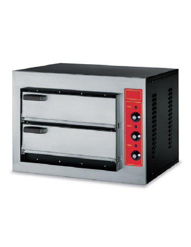 Horno de pizza eléctrico para pizza 1+1 - cm 78 x 60 x53 h