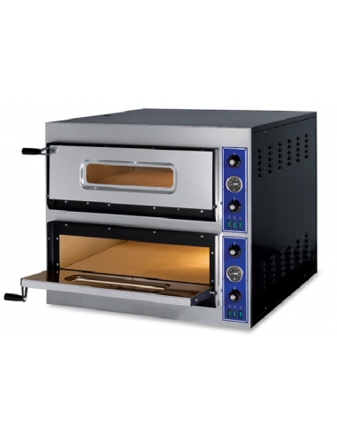 Horno de pizza eléctrico para 6+6 pizzas - cm 90 x 108 x 75 h