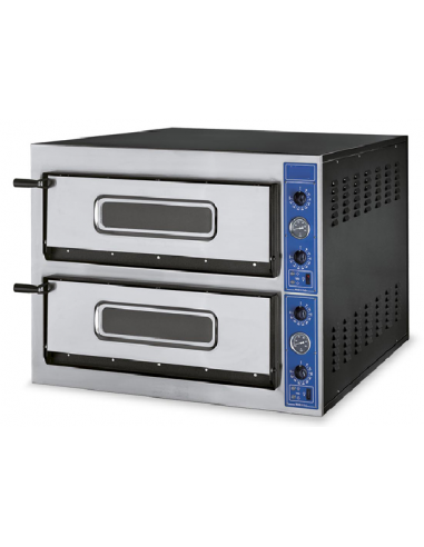 Horno de pizza eléctrico para 6+6 pizzas - cm 90 x 102 x 75 h