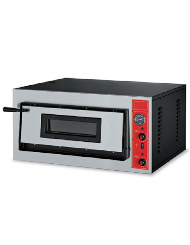 Horno de pizza eléctrico para 4 pizzas - cm 90 x 73,5 x 42 h