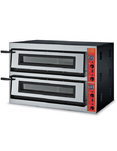 Horno de pizza eléctrico para 6+6 pizzas - cm 115 x 73,5 x 75h