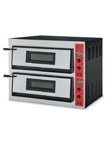 Horno eléctrico para pizzas 4+4 pizzas - cm 101 x 85 x 75h