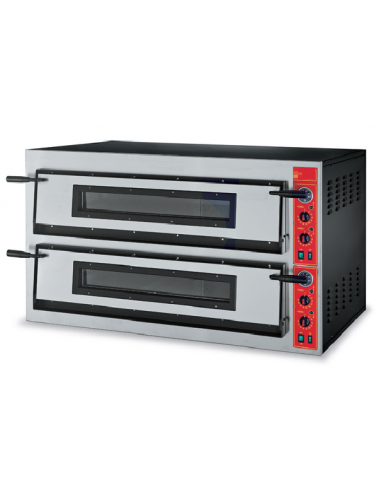 Horno de pizza eléctrico para 6+6 pizzas - cm 137 x 85 x 75 h